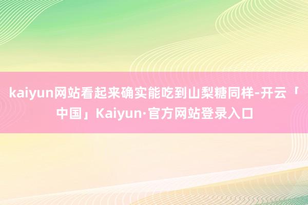 kaiyun网站看起来确实能吃到山梨糖同样-开云「中国」Kaiyun·官方网站登录入口