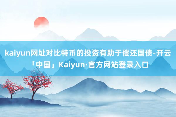 kaiyun网址对比特币的投资有助于偿还国债-开云「中国」Kaiyun·官方网站登录入口