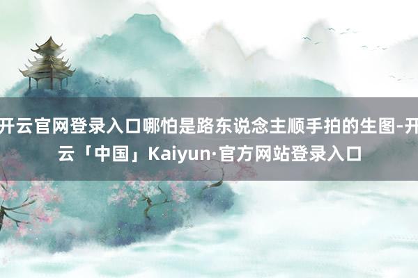 开云官网登录入口哪怕是路东说念主顺手拍的生图-开云「中国」Kaiyun·官方网站登录入口