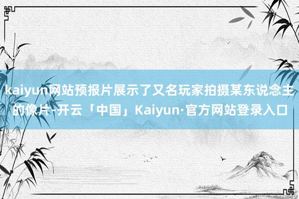kaiyun网站预报片展示了又名玩家拍摄某东说念主的像片-开云「中国」Kaiyun·官方网站登录入口