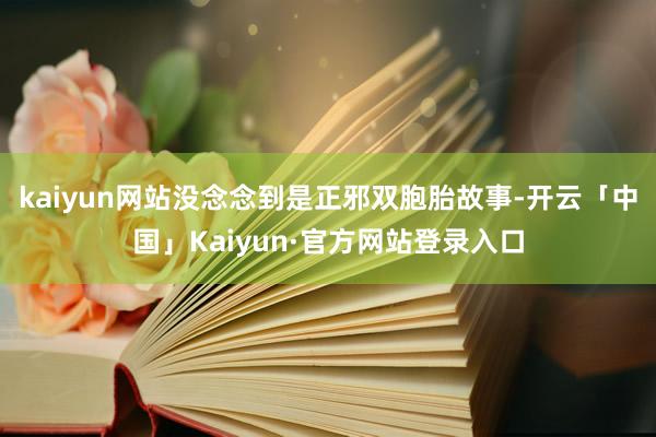 kaiyun网站没念念到是正邪双胞胎故事-开云「中国」Kaiyun·官方网站登录入口