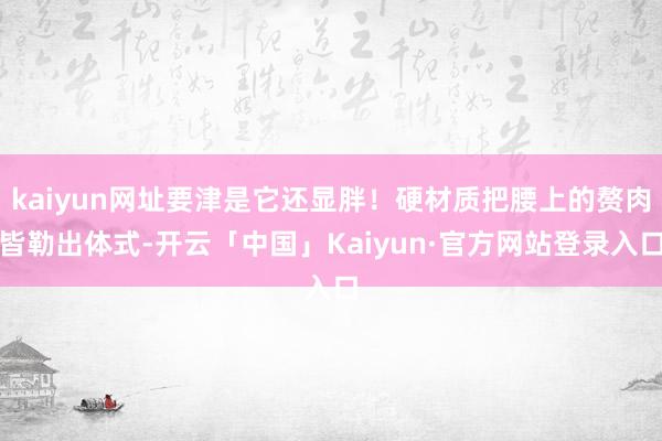 kaiyun网址要津是它还显胖！硬材质把腰上的赘肉皆勒出体式-开云「中国」Kaiyun·官方网站登录入口
