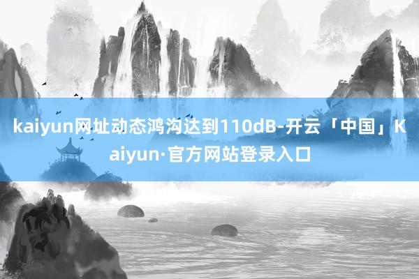 kaiyun网址动态鸿沟达到110dB-开云「中国」Kaiyun·官方网站登录入口