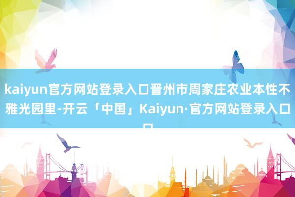kaiyun官方网站登录入口晋州市周家庄农业本性不雅光园里-开云「中国」Kaiyun·官方网站登录入口